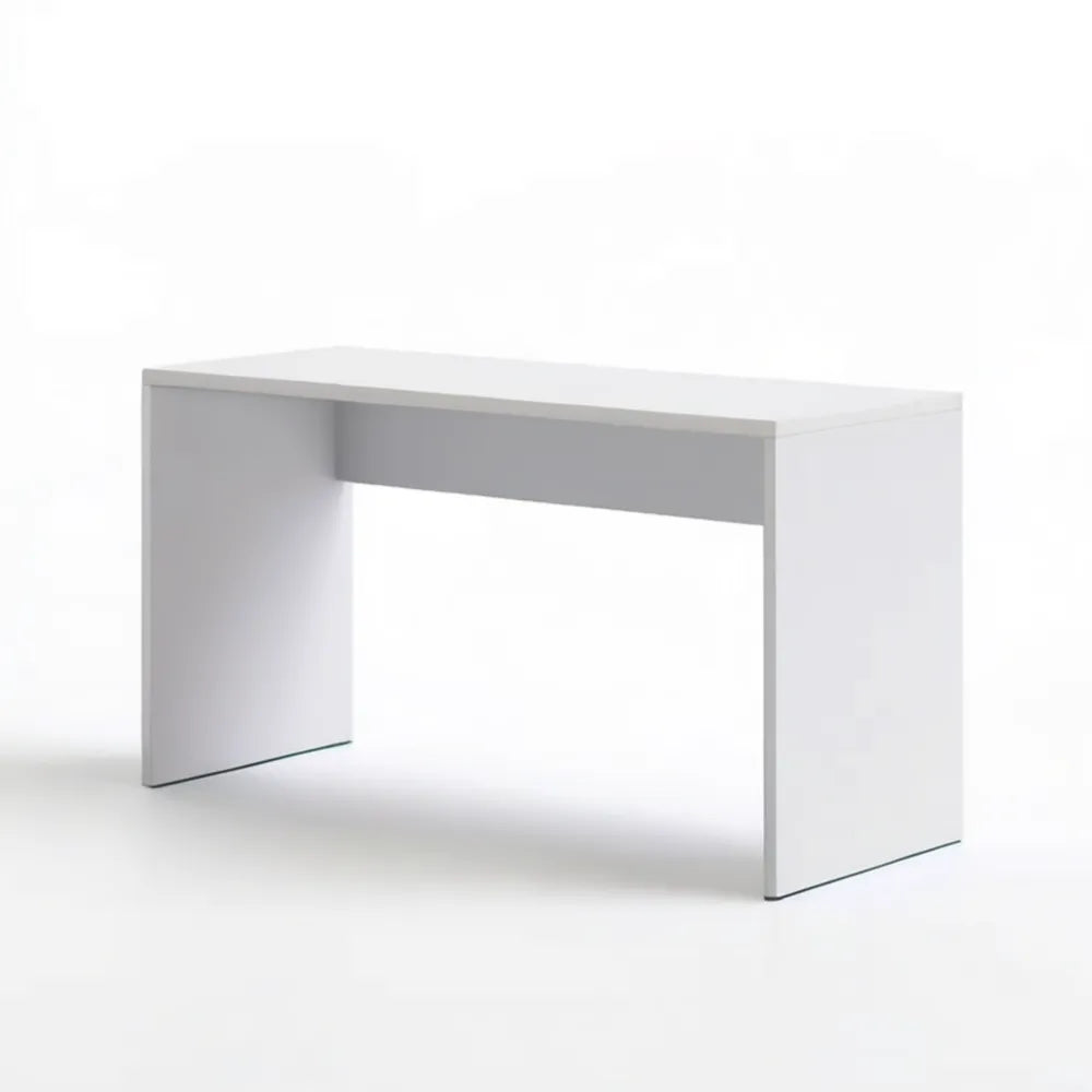 Białe biurko prostokątne z płyty laminowanej 120 x 60 x 75 cm
