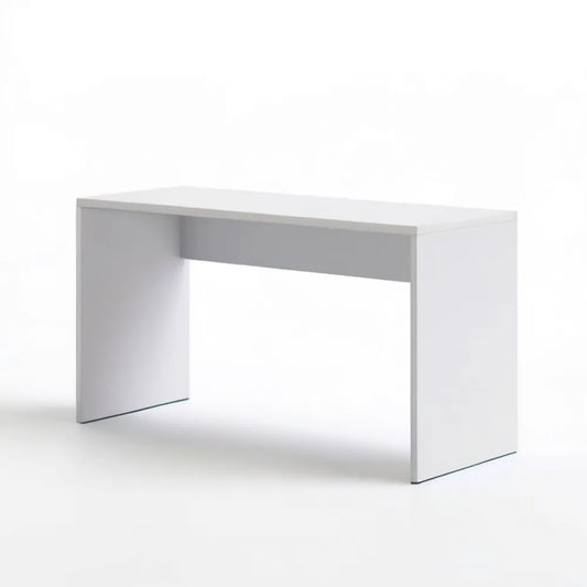 Białe biurko prostokątne z płyty laminowanej 120 x 60 x 75 cm